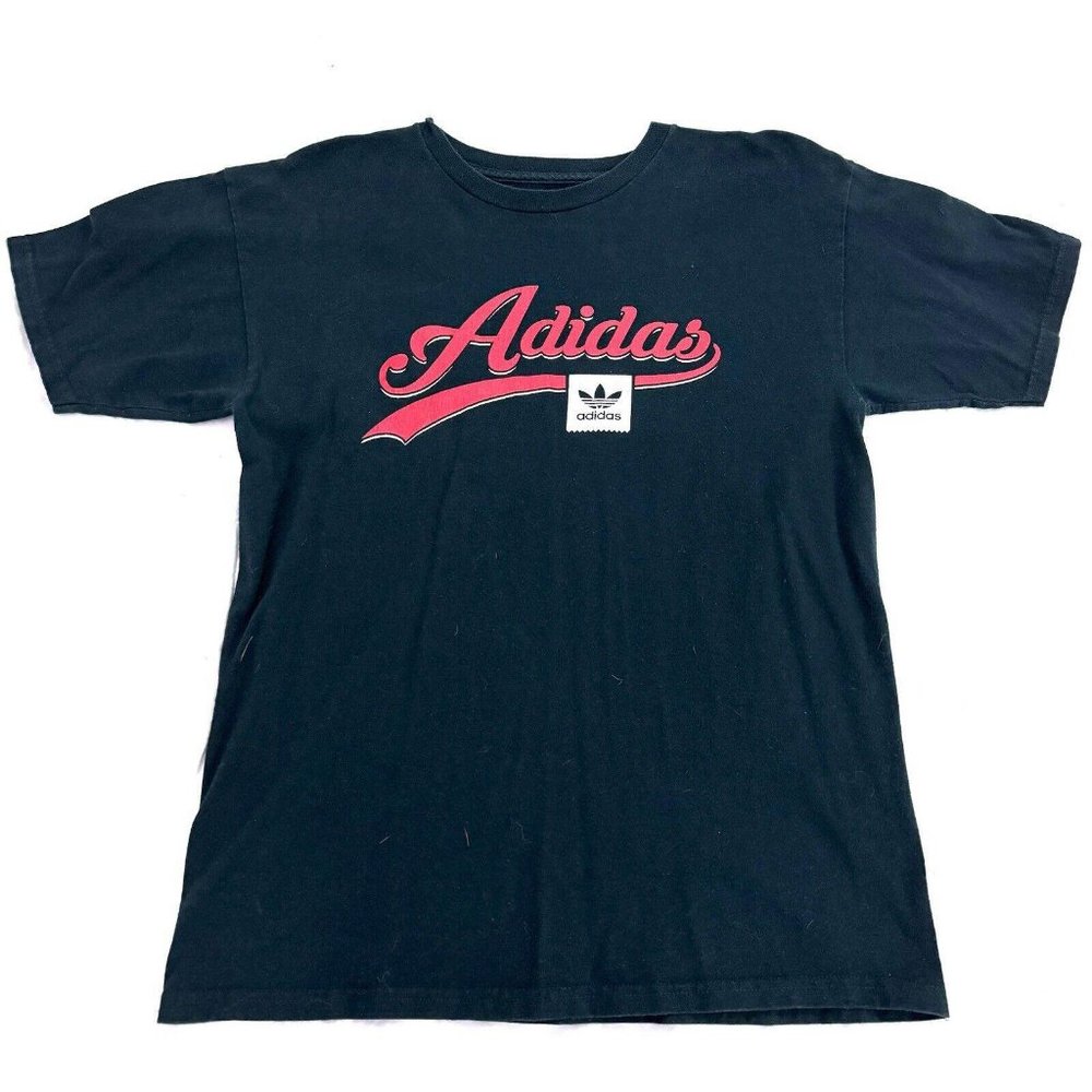 Adidas Originals Mens T Shirt Size M Navy Blue Graphic Short Sleeve Cotton